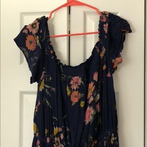 Navy Floral Dress